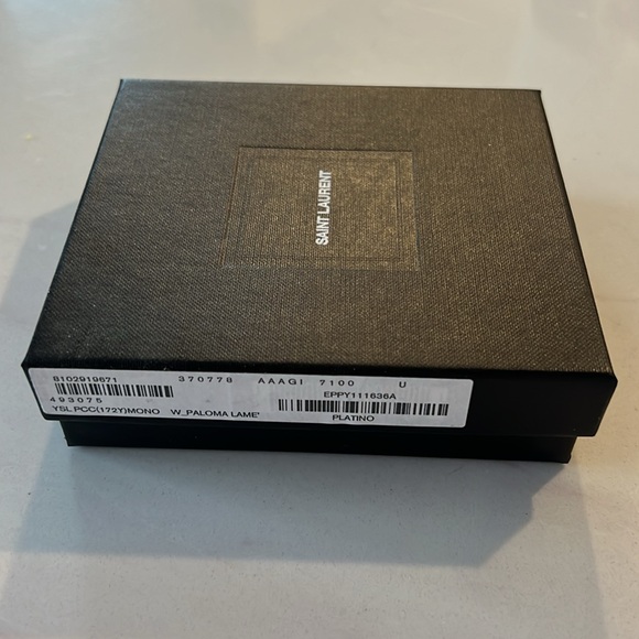 Saint Laurent Double Card Holder Golden Color Limited Edition Lucky Feng shui - Picture 5 of 7